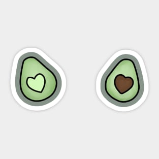 avocado heart Sticker